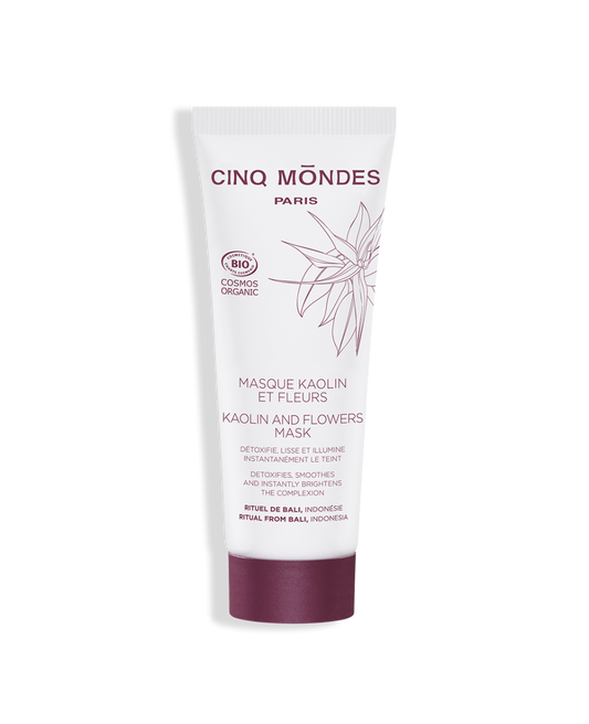 MASQUE KAOLIN ET FLEURS - CINQ MONDES