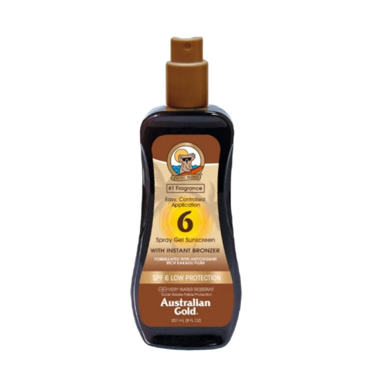 Spray Gel Sunscreen Instant Bronzer SPF 6 - Australian Gold